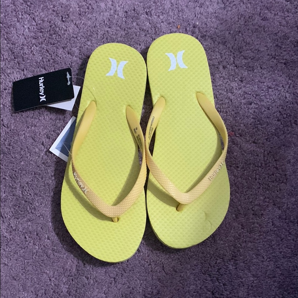 Hurley Yellow Flip Flops